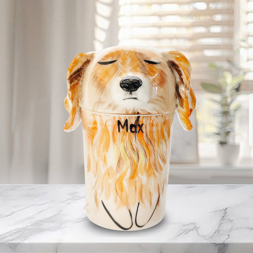 Custom Handcrafted Ceramic Pet Urn - A Heartfelt Memorial for Your Furry Friend-Sympathy Gift For Pet Owners, Pet Lovers