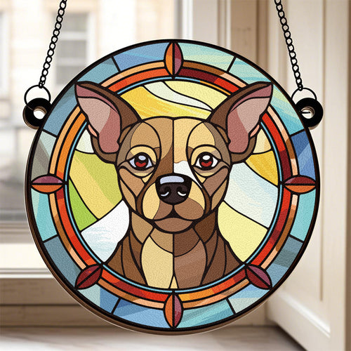 Custom My Furry Best Friend - Memorial Personalized Custom Stained Glass Window Hanging Suncatcher - Sympathy Gift For Pet Owners, Pet Lovers
