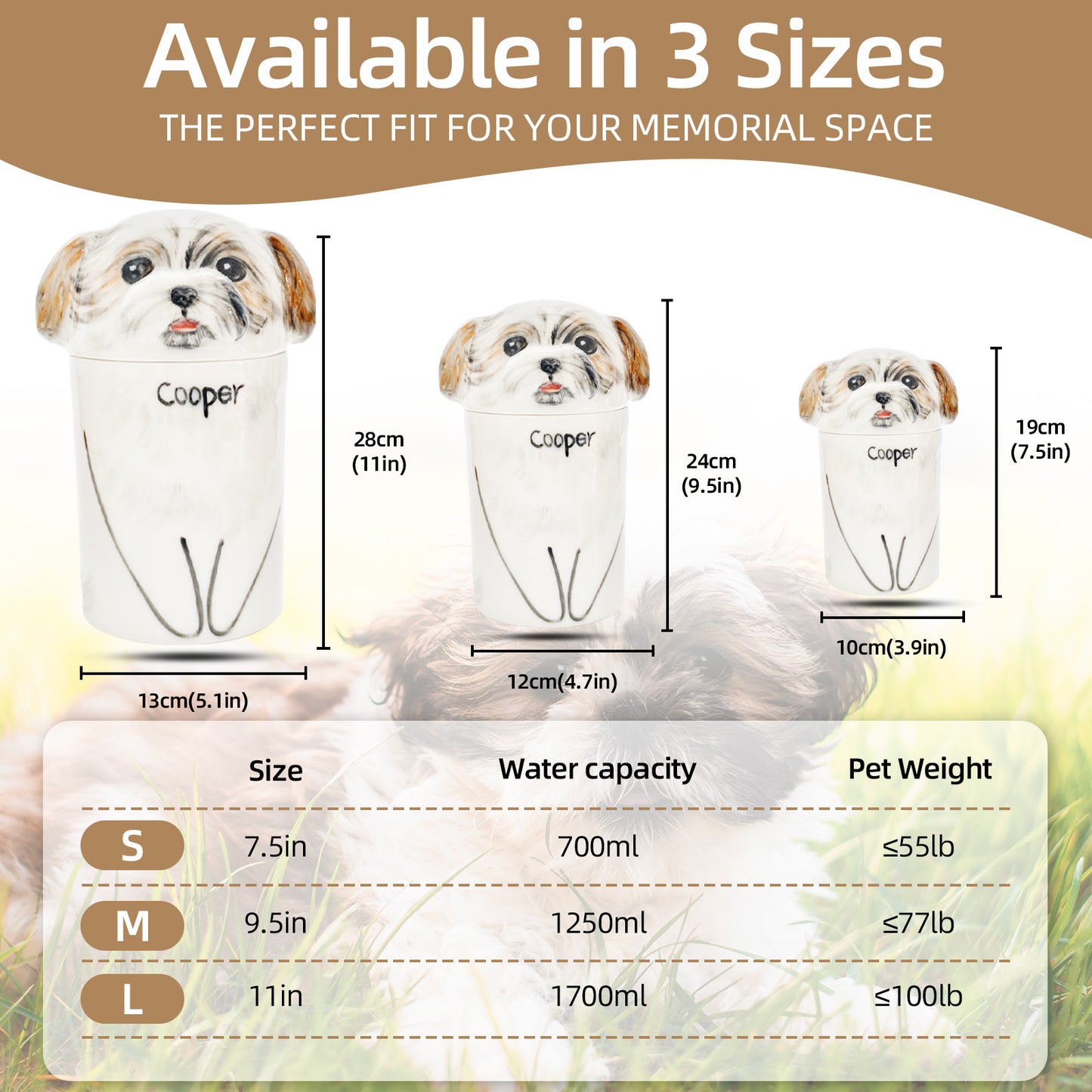 Custom Personalized Hand-Painted Ceramic Pet Urn - A Loving Tribute to Your Cherished Companion-Sympathy Gift For Pet Owners, Pet Lovers
