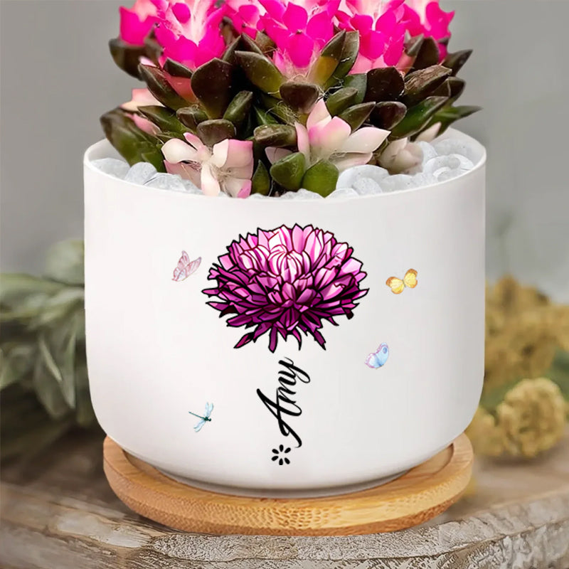 Custom A Heartfelt Gift That Grows with Love - Personalized Ceramic Plant Pot - Mother's Day, House Warming Gift For Mom, Daughter