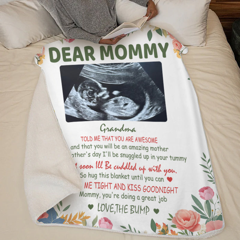 Custom Baby Blanket – Soon I’ll Be Cuddled Up With You with Photo, Gift for Baby Shower or New Mom