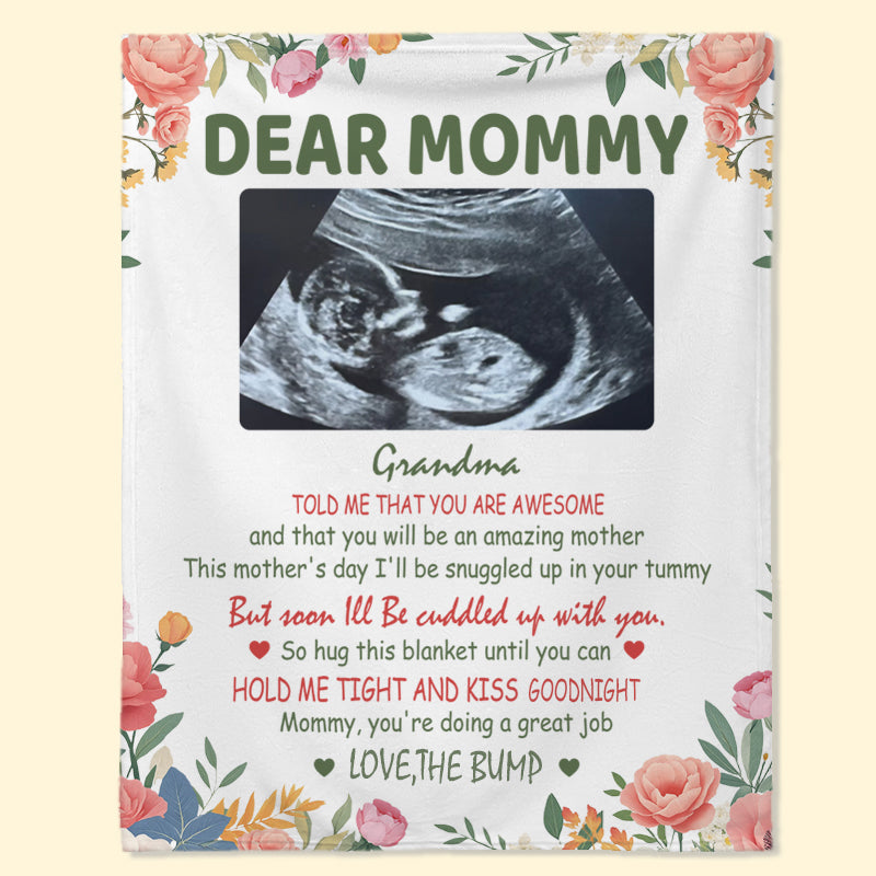 Custom Baby Blanket – Soon I’ll Be Cuddled Up With You with Photo, Gift for Baby Shower or New Mom