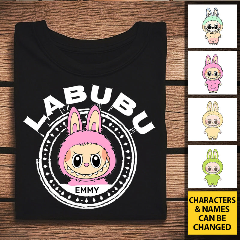 Personalized Forest Friend T-Shirt – Cute Big-Eyed Character with Custom Name – Gift for Besties, Kids & Families