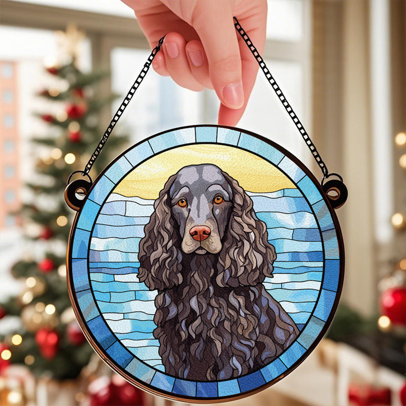 Custom Forever In My Heart, Dear Friend - Memorial Personalized Custom Stained Glass Window Hanging Suncatcher - Gift For Pet Owners, Pet Lovers