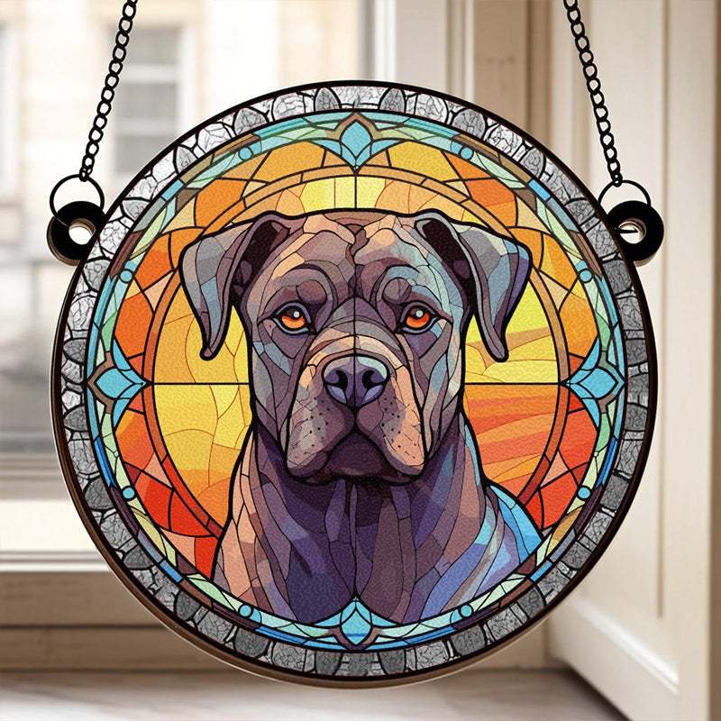 Custom Sunlight & Memories - Memorial Personalized Custom Stained Glass Window Hanging Suncatcher - Sympathy Gift For Pet Owners, Pet Lovers