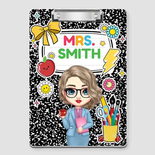 Custom Teacher Clipboard – Personalized Acrylic Clipboard with Name, Teacher Appreciation Gift for Classroom or Back to School