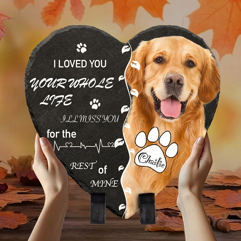 Custom Photo I Loved you! Pet Memorial Heart-shaped Stone Custom pet loss - Sympathy Gift For Pet Owners, Pet Lovers