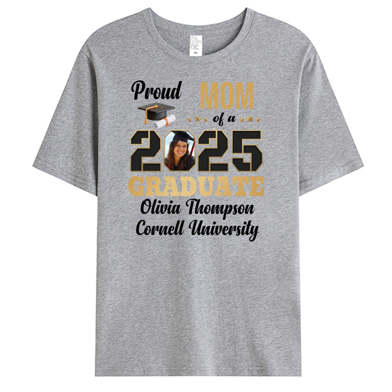 Custom Photo Graduation Congratulations T-Shirt – Personalized Gift for Graduates, Family, Siblings, Brothers & Sisters