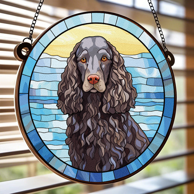 Custom Forever In My Heart, Dear Friend - Memorial Personalized Custom Stained Glass Window Hanging Suncatcher - Gift For Pet Owners, Pet Lovers