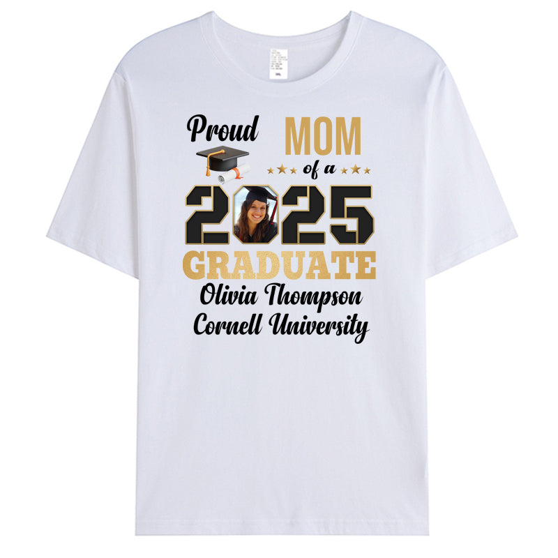Custom Photo Graduation Congratulations T-Shirt – Personalized Gift for Graduates, Family, Siblings, Brothers & Sisters