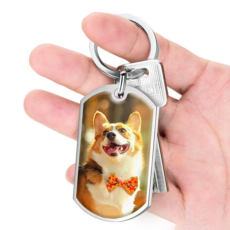 Custom Photo The moment your heart stopped-Memorial Personalized Custom Keychain - Sympathy Gift For Pet Owners, Pet Lovers
