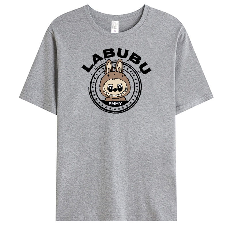 Personalized Forest Friend T-Shirt – Cute Big-Eyed Character with Custom Name – Gift for Besties, Kids & Families