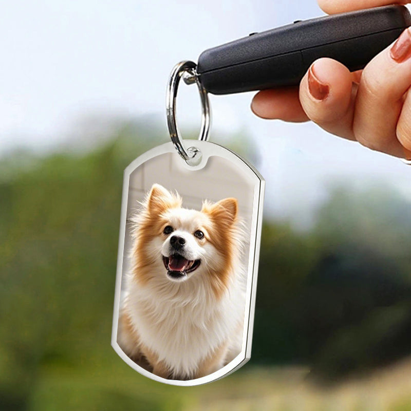 Custom Photo I've Been By Your Side All The Time-Memorial Personalized Custom Keychain - Sympathy Gift For Pet Owners, Pet Lovers