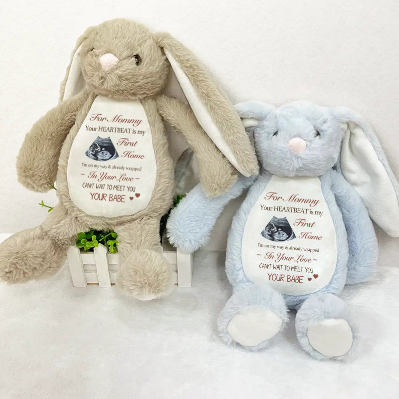 Custom Baby Ultrasound Bunny – Unique Keepsake for Pregnancy, Baby Showers & Announcements