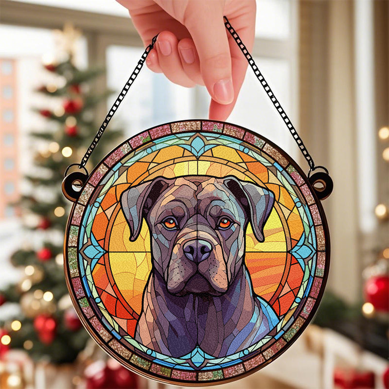 Custom Sunlight & Memories - Memorial Personalized Custom Stained Glass Window Hanging Suncatcher - Sympathy Gift For Pet Owners, Pet Lovers