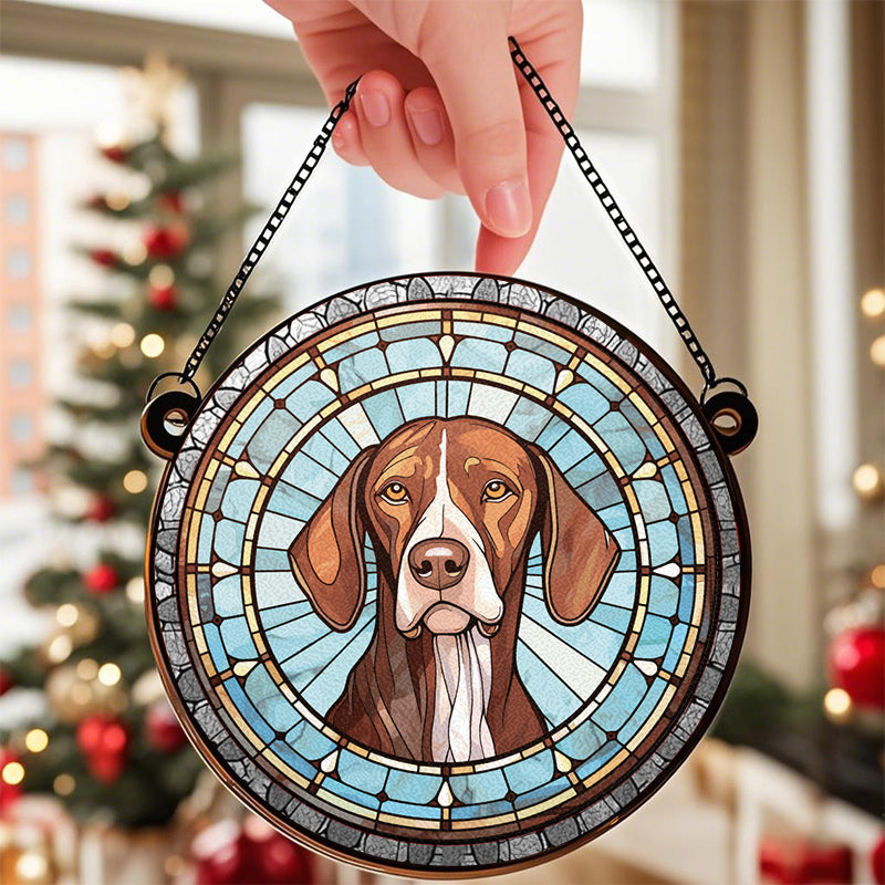 Custom Turn Their Image into a Ray of Light- Memorial Personalized Custom Stained Glass Window Hanging Suncatcher - Sympathy Gift For Pet Owners, Pet Lovers