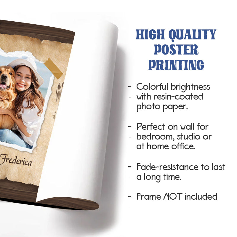 Custom Photo Friends Live Forever- Pets Personalized Custom Horizontal Poster/Canvas - Sympathy Gift For Pet Owners, Pet Lovers
