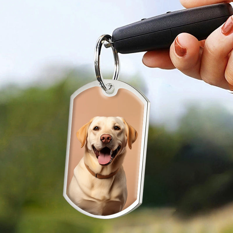 Custom Photo Wherever You Are Remember That I Love You-Memorial Personalized Custom Keychain - Sympathy Gift For Pet Owners, Pet Lovers