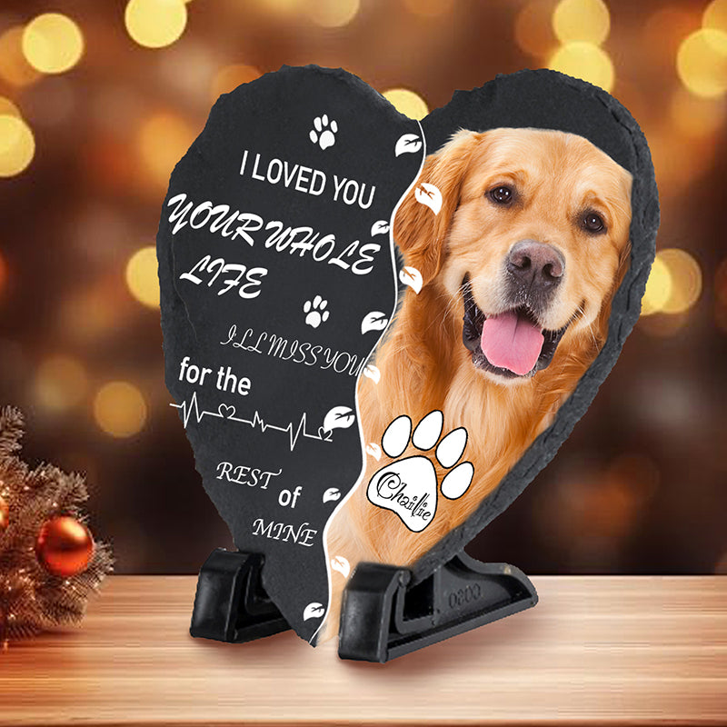 Custom Photo I Loved you! Pet Memorial Heart-shaped Stone Custom pet loss - Sympathy Gift For Pet Owners, Pet Lovers