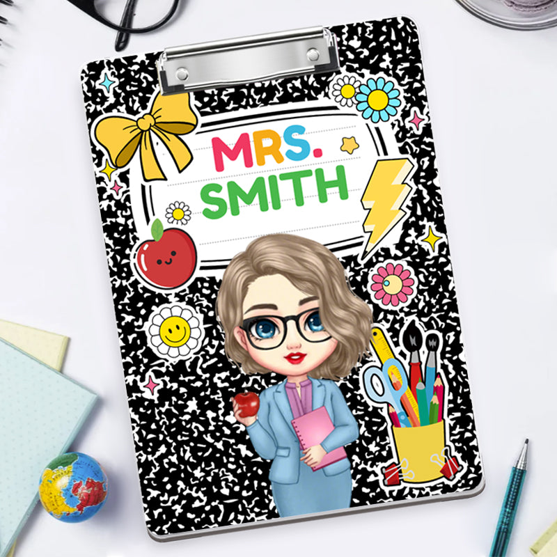 Custom Teacher Clipboard – Personalized Acrylic Clipboard with Name, Teacher Appreciation Gift for Classroom or Back to School