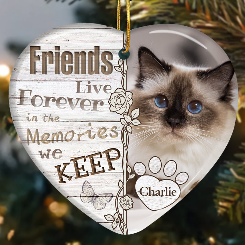 Custom Photo If Love Could Have Saved You You Would Have Lived Forever -Ceramic Heart Shaped-Sympathy Gift For Pet Owners, Pet Lovers