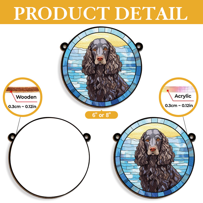 Custom Forever In My Heart, Dear Friend - Memorial Personalized Custom Stained Glass Window Hanging Suncatcher - Gift For Pet Owners, Pet Lovers
