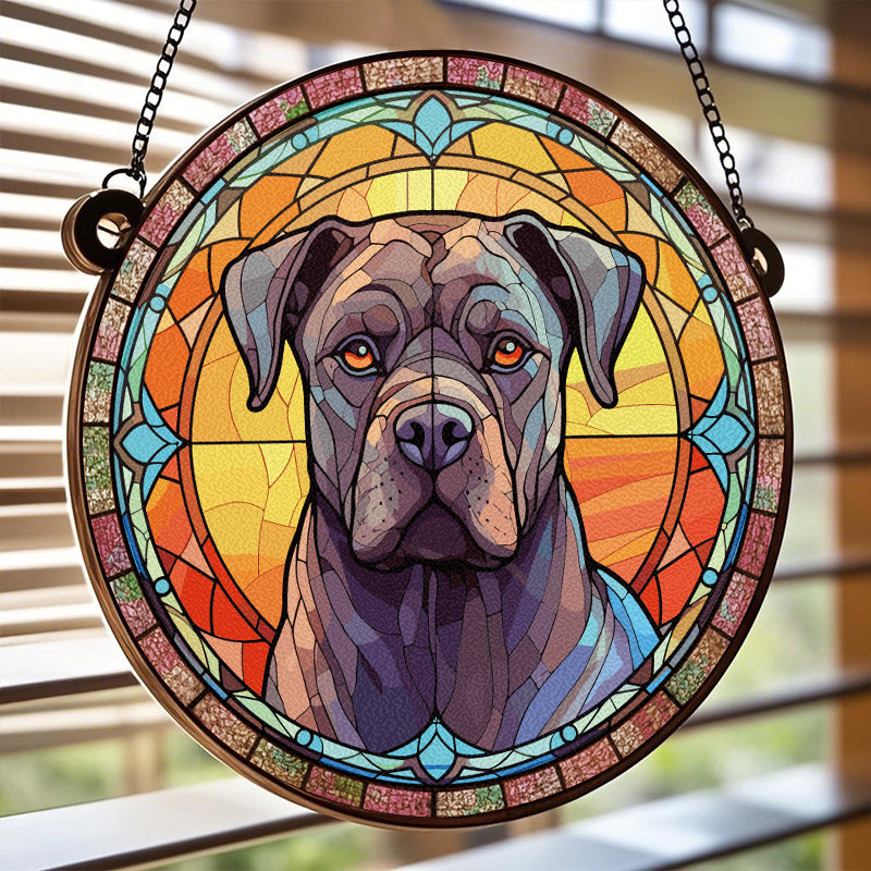Custom Sunlight & Memories - Memorial Personalized Custom Stained Glass Window Hanging Suncatcher - Sympathy Gift For Pet Owners, Pet Lovers