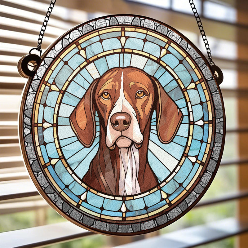 Custom Turn Their Image into a Ray of Light- Memorial Personalized Custom Stained Glass Window Hanging Suncatcher - Sympathy Gift For Pet Owners, Pet Lovers