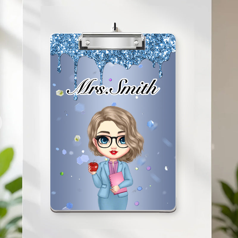 Custom Teacher Clipboard – Personalized Acrylic Clipboard, Teacher Appreciation Gift for Classroom or Back to School