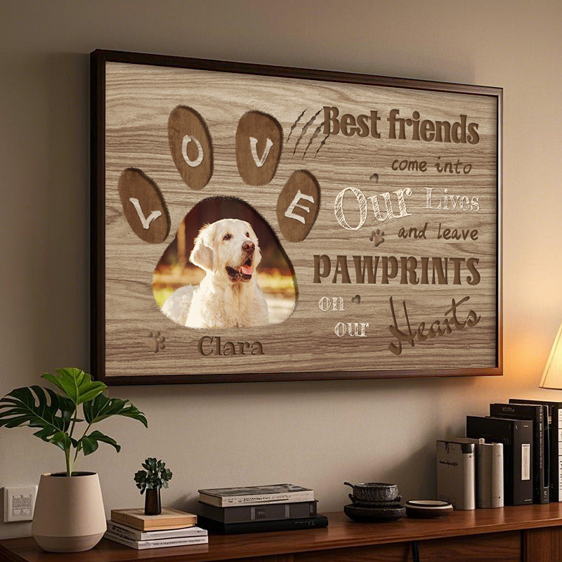 Custom Photo Best Friends Come Into Our Lives - Pets Personalized Custom Horizontal Poster - Sympathy Gift For Pet Owners, Pet Lovers