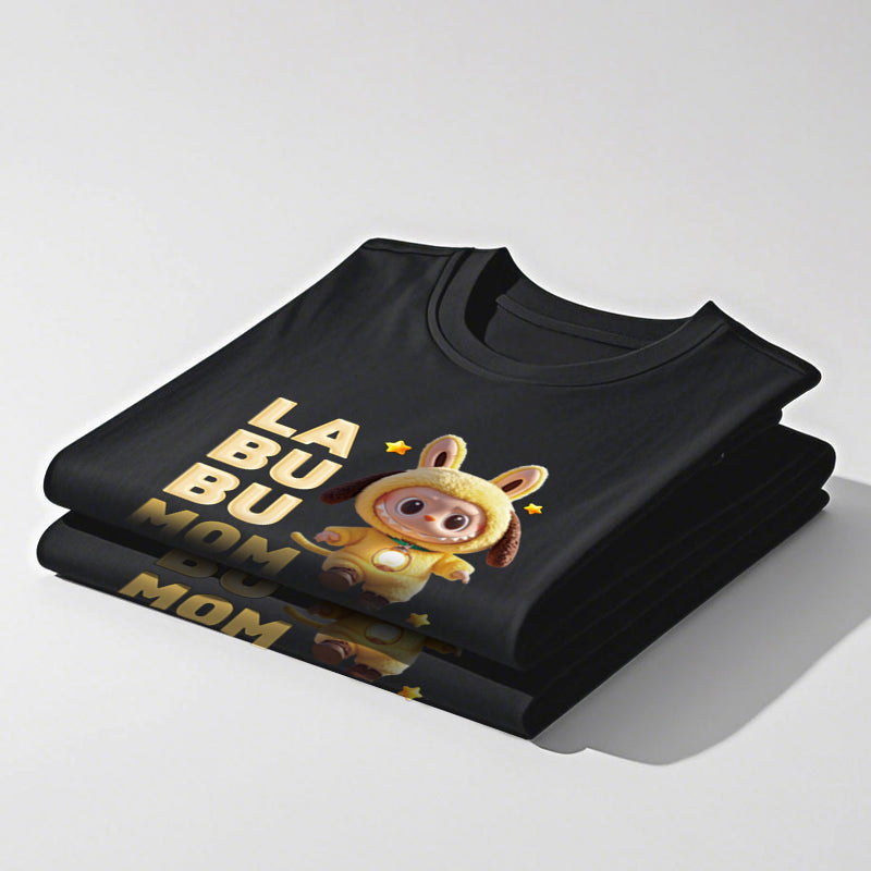Personalized Big-Eyed Forest Friend T-Shirt – Cute Character Design with Custom Title – Gift for Friends, Besties, Kids & Families