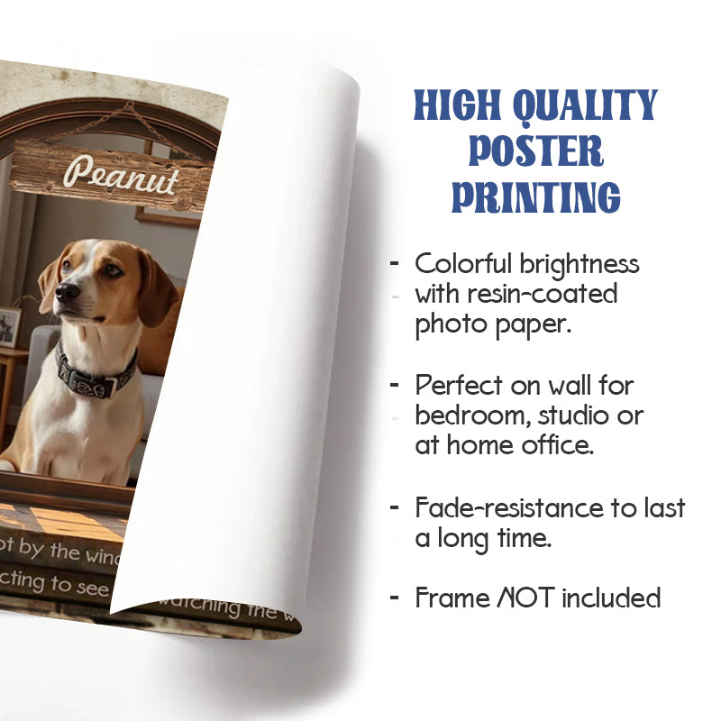 Custom Photo Your Favorite Spot By The Window Is Empty Now - Pets Personalized Custom Horizontal Canvas - Sympathy Gift For Pet Owners, Pet Lovers