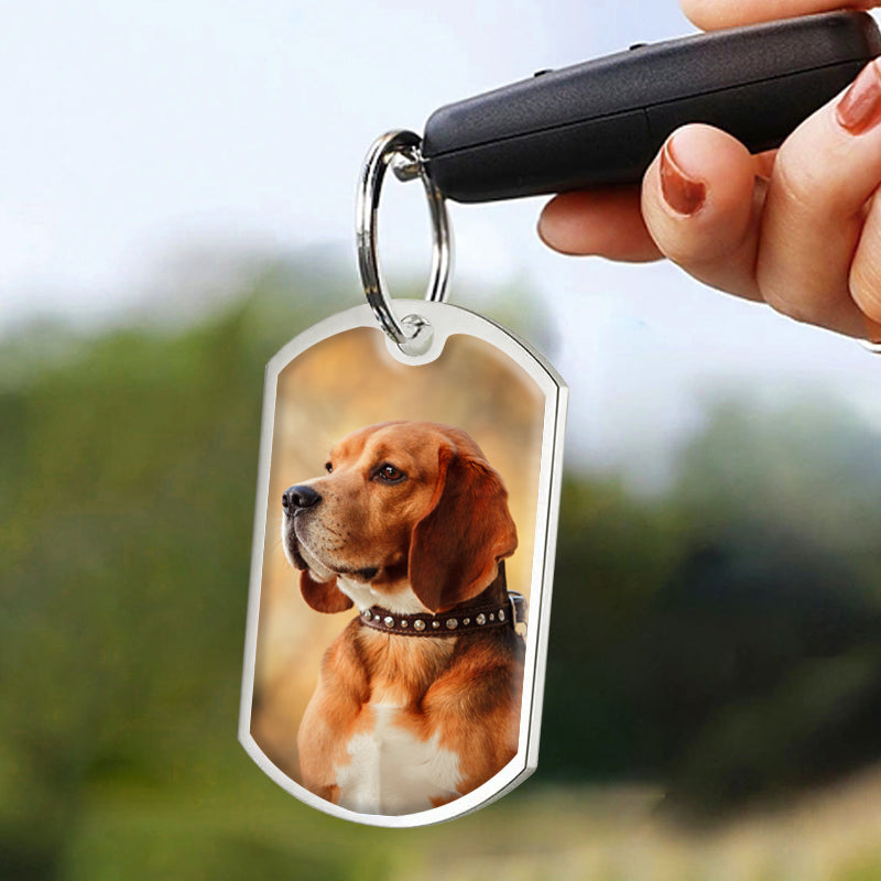 Custom Photo If Love Alone Could Have Saved You-Memorial Personalized Custom Keychain - Sympathy Gift For Pet Owners, Pet Lovers