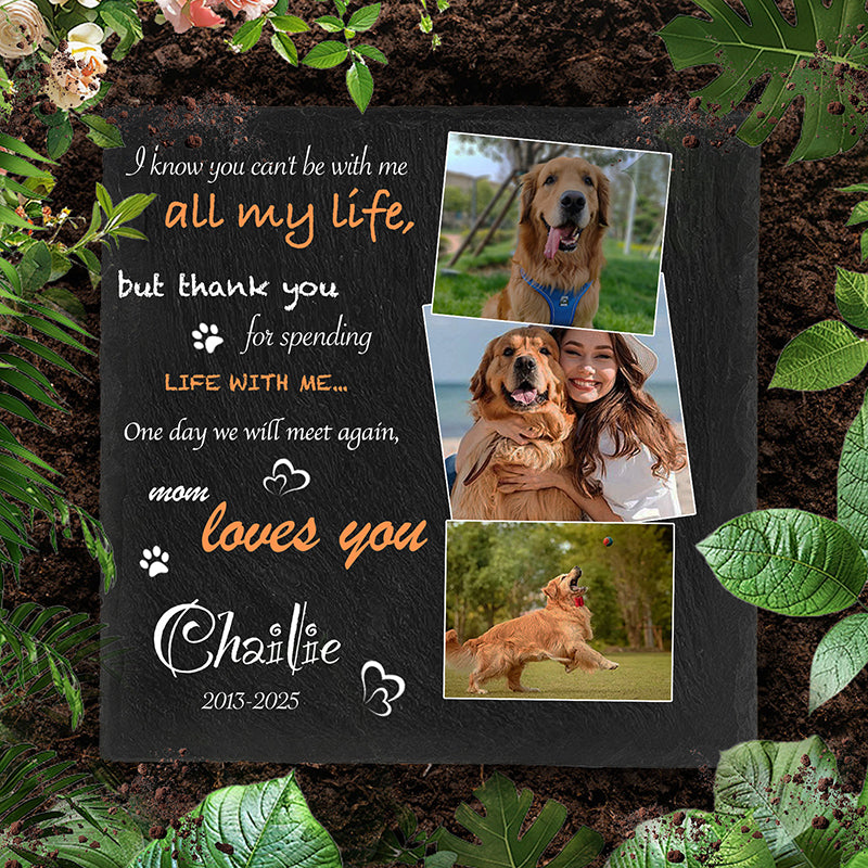 Custom Photo I Know You Can't Be With Me - Pet Memorial Square-shaped Stone Custom - Sympathy Gift For Pet Owners, Pet Lovers
