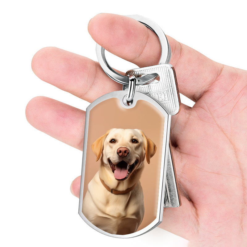 Custom Photo Wherever You Are Remember That I Love You-Memorial Personalized Custom Keychain - Sympathy Gift For Pet Owners, Pet Lovers