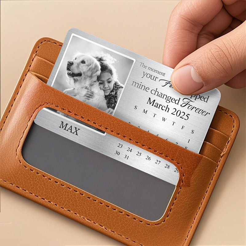 Custom Photo The Moment Your Heart Stopped, Mine Changed Forever- Personalized Custom Wallet Card - Sympathy Gift For Pet Owners, Pet Lovers