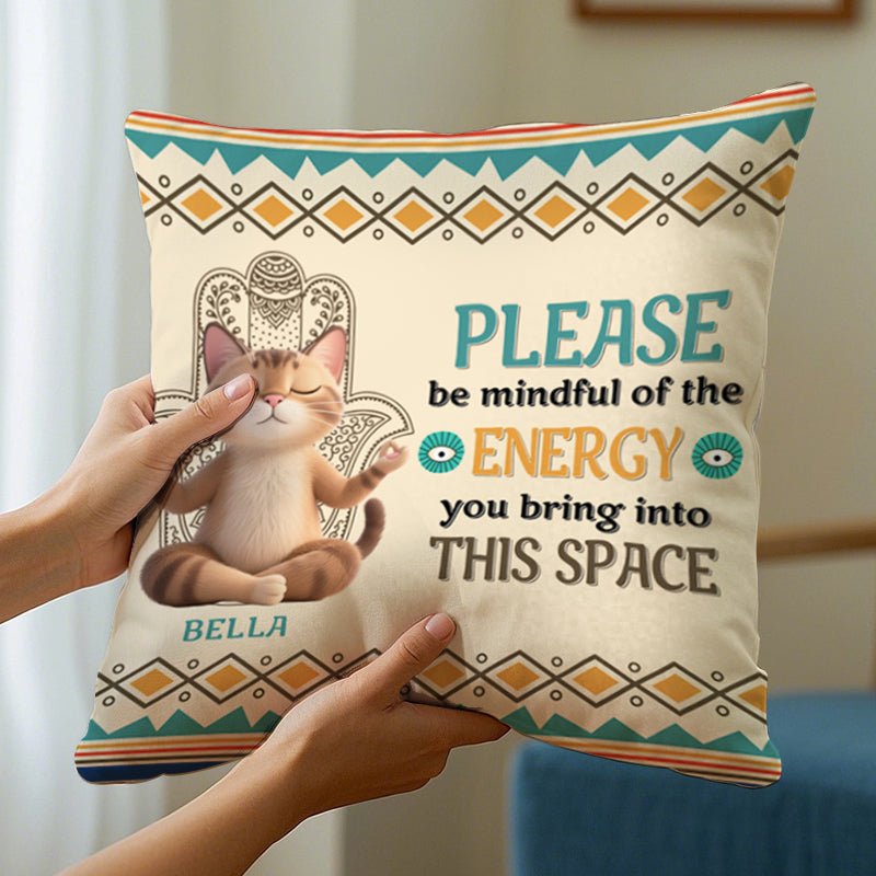 Personalized Pet Pillow with 3D Cat and Dog Yoga Figures and Custom Name – Unique Gift for Pet and Yoga Lovers