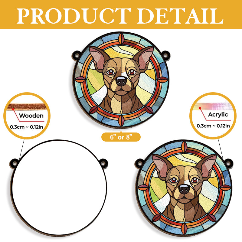 Custom My Furry Best Friend - Memorial Personalized Custom Stained Glass Window Hanging Suncatcher - Sympathy Gift For Pet Owners, Pet Lovers