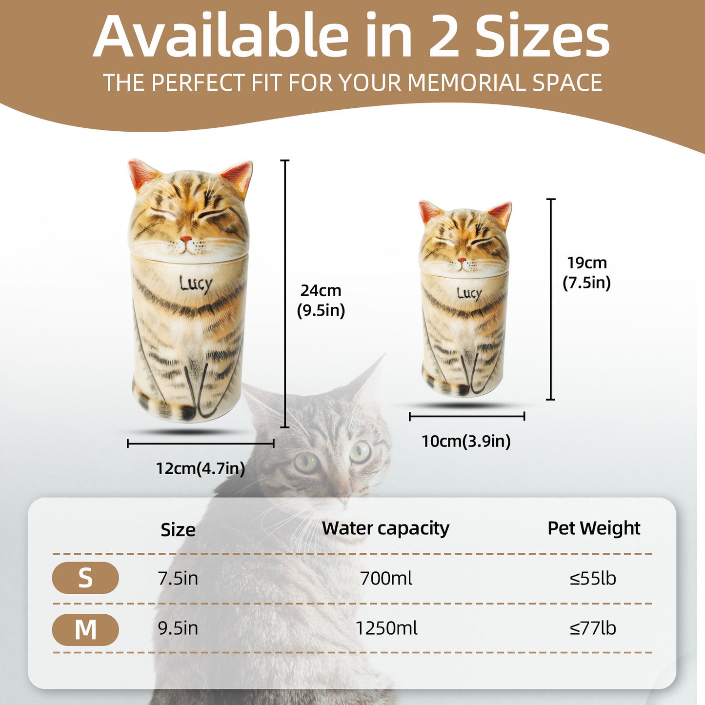 Custom Hand-Painted Ceramic Pet Urn - A Beautiful Resting Place for Your Companion-Sympathy Gift For Pet Owners, Pet Lovers