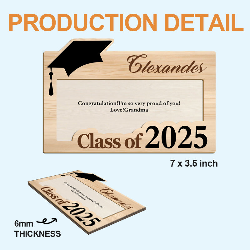 Custom 2-Layer Graduation Money Holder Plaque – Class of 2025 Gift for Son, Daughter & Grandchild of Proud Families