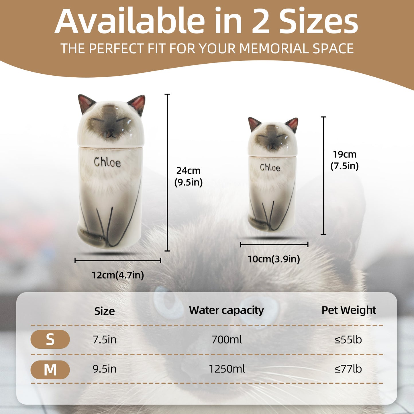 Custom Ceramic Pet Memorial Urn - A Stunning Tribute to Your Furry Loved One-Sympathy Gift For Pet Owners, Pet Lovers