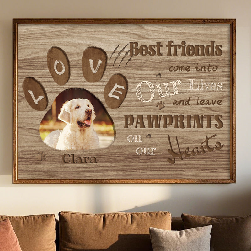Custom Photo Best Friends Come Into Our Lives - Pets Personalized Custom Horizontal Poster - Sympathy Gift For Pet Owners, Pet Lovers