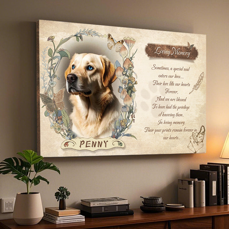 Custom Photo Loving Memory - Pets Personalized Custom Horizontal Canvas - Sympathy Gift For Pet Owners, Pet Lovers
