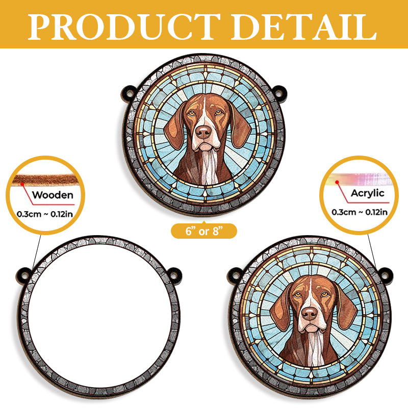 Custom Turn Their Image into a Ray of Light- Memorial Personalized Custom Stained Glass Window Hanging Suncatcher - Sympathy Gift For Pet Owners, Pet Lovers
