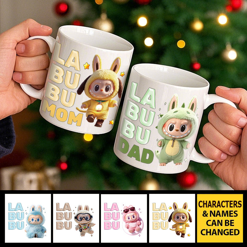 Personalized 3D Character Mug – Cute Forest Friend Design with Title – Gift for Besties, Kids & Families