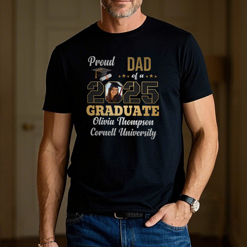Custom Photo Graduation Congratulations T-Shirt – Personalized Gift for Graduates, Family, Siblings, Brothers & Sisters