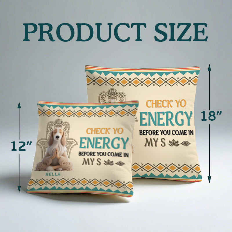 Personalized Pet Pillow with 3D Cat and Dog Yoga Figures and Custom Name – Unique Gift for Pet and Yoga Lovers