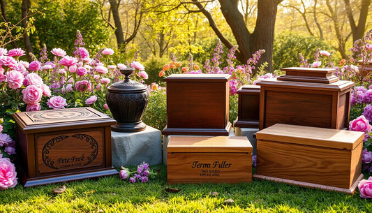 wooden pet urns