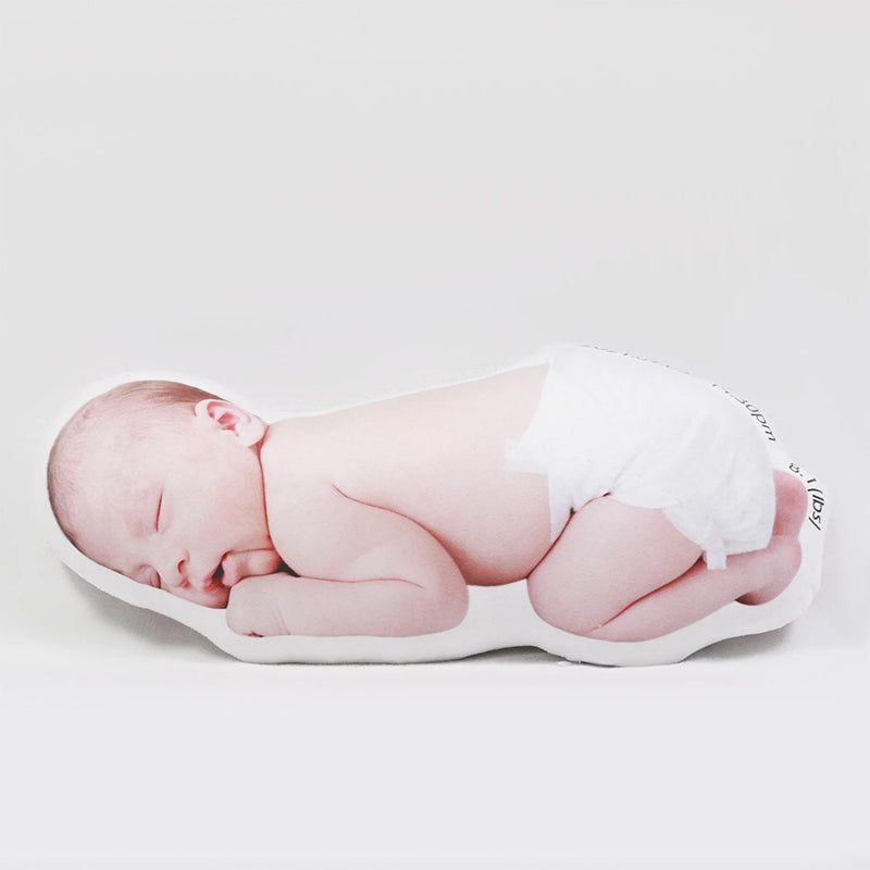 Personalized Baby Photo Pillow – Custom Keepsake with Your Baby’s Photo & Birth Details – Gift for New Parents or Nursery