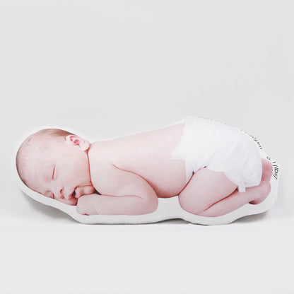 Personalized Baby Photo Pillow – Custom Keepsake with Your Baby’s Photo & Birth Details – Gift for New Parents or Nursery